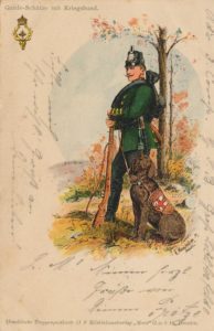 Собака-санитар. Открытка Первой мировой войны. Германия