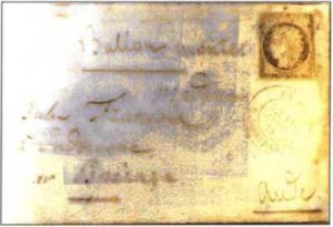 Письмо, доставленное воздушным шаром «General Faldherbe» с пятью собаками на борту, не вернувшимися в Париж. 11 января 1871 г. Частная коллекция